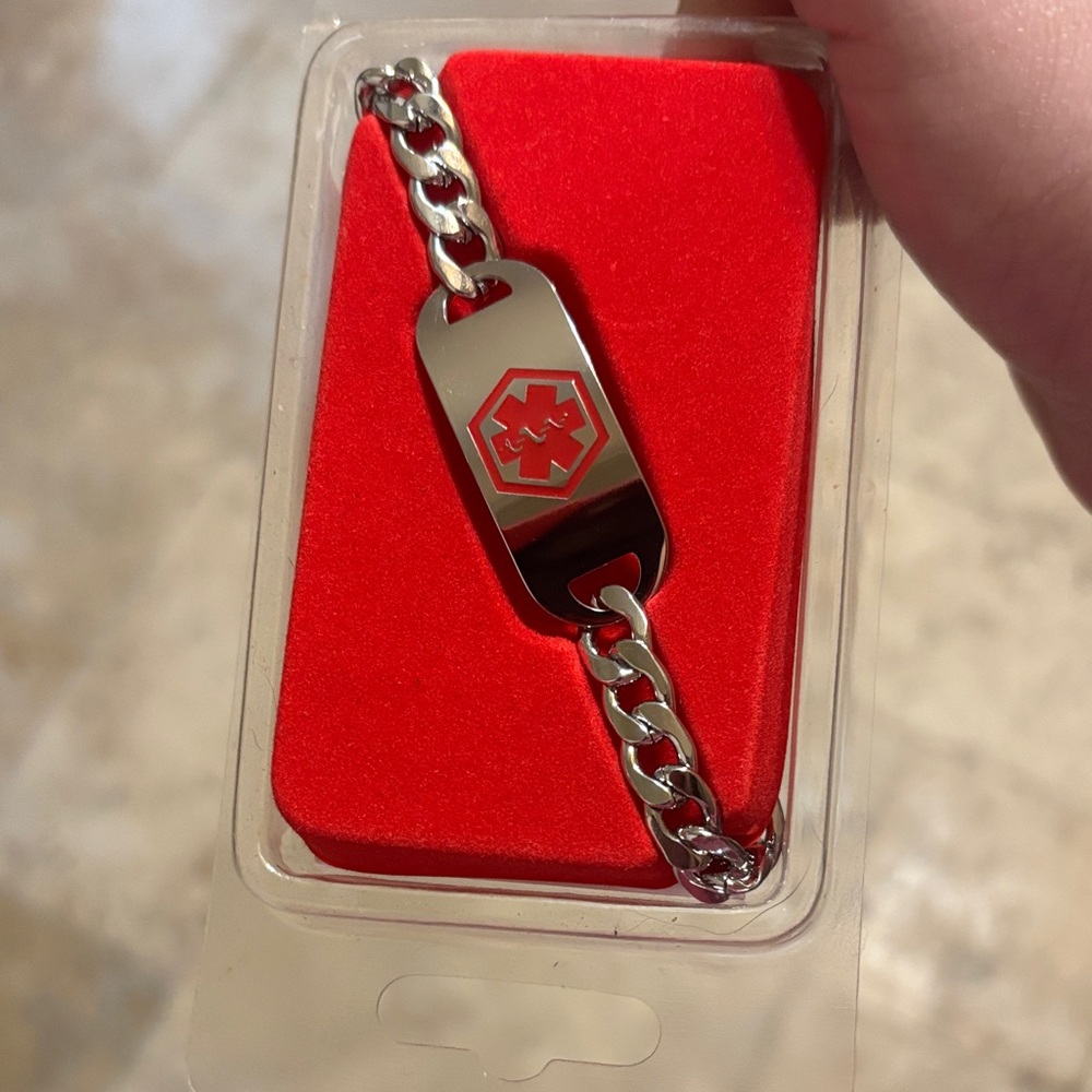 Silver Medical Alert Bracelet